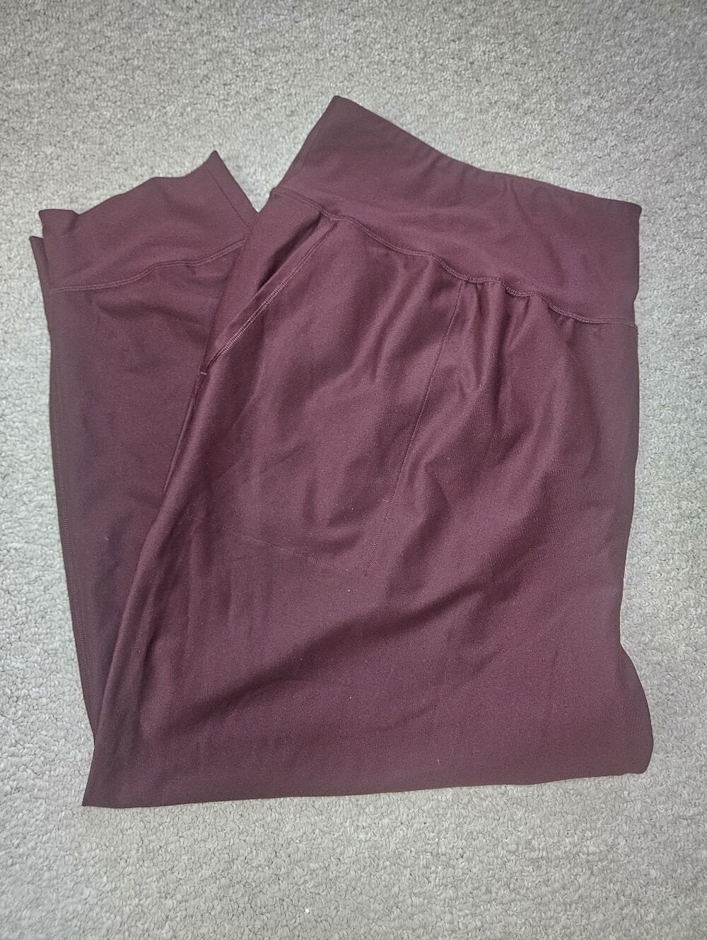 Old Navy Maroon Powersoft High Rise Ankle Joggers Plus 4X Go-Dry Athletic Lounge
